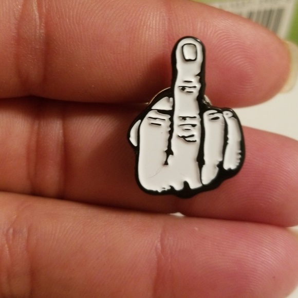 Middle Finger Pin - Picture 1 of 2